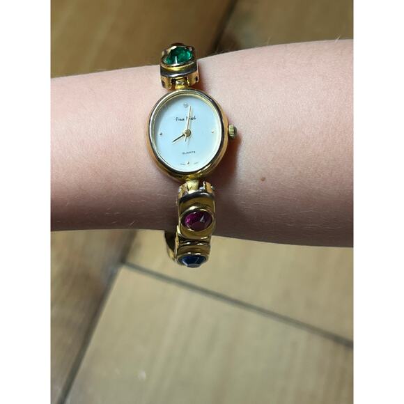 Vintage Pierre Nicol Gemstone Ladies Watch. Gold Tone. Rare? untested - Picture 1 of 10
